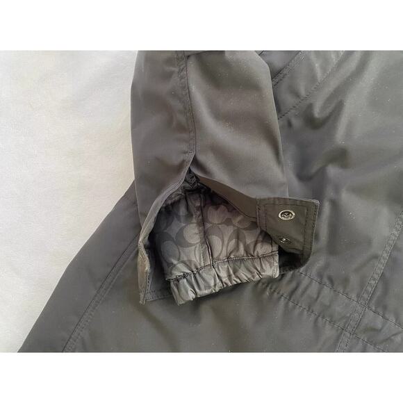 COACH Men's 3-in-1 Parka Snorkel Jacket X-Small Black Shearling Hood 3088 - Picture 14 of 15